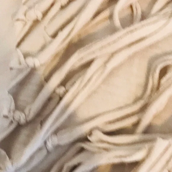 Free People Movement Fringed Poncho Creme Size Small - Picture 7 of 14